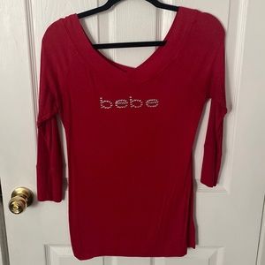 Bebe 3/4 sleeve v-neck